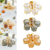 Maxbell Maxbell Divided Dried Fruit Snack Serving Plate Wedding Nuts Plate for Holiday Fruit Clear