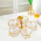 Maxbell Maxbell Divided Dried Fruit Snack Serving Plate Wedding Nuts Plate for Holiday Fruit Clear