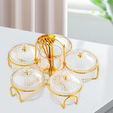 Maxbell Maxbell Divided Dried Fruit Snack Serving Plate Wedding Nuts Plate for Holiday Fruit Clear