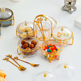 Maxbell Maxbell Divided Dried Fruit Snack Serving Plate Wedding Nuts Plate for Holiday Fruit Clear