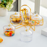 Maxbell Maxbell Divided Dried Fruit Snack Serving Plate Wedding Nuts Plate for Holiday Fruit Clear