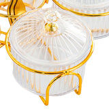 Maxbell Maxbell Divided Dried Fruit Snack Serving Plate Wedding Nuts Plate for Holiday Fruit Clear