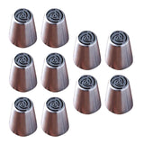 Maxbell Maxbell 10x Russian Piping Tips Set Kitchen Gadgets Flower Frosting Tips for Cookies D