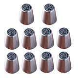 Maxbell Maxbell 10x Russian Piping Tips Set Kitchen Gadgets Flower Frosting Tips for Cookies D