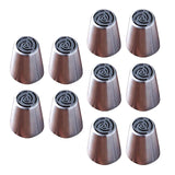 Maxbell Maxbell 10x Russian Piping Tips Set Kitchen Gadgets Flower Frosting Tips for Cookies D