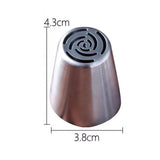 Maxbell Maxbell 10x Russian Piping Tips Set Kitchen Gadgets Flower Frosting Tips for Cookies D