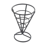 Maxbell Maxbell French Fries Stand Food Cone Stand Fashion Fry Holder for Picnic Buffet Cafe Black