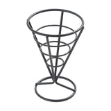 Maxbell Maxbell French Fries Stand Food Cone Stand Fashion Fry Holder for Picnic Buffet Cafe Black