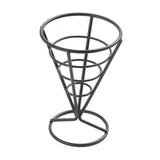 Maxbell Maxbell French Fries Stand Food Cone Stand Fashion Fry Holder for Picnic Buffet Cafe Black