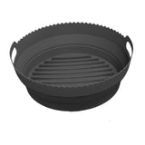 Maxbell Foldable Silicone Air Fryer Liner Replacement Round Air Fryer Silicone Liner Black
