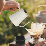 Maxbell Maxbell Coffee Kettle Gooseneck Kettle Spout Pot for Outdoor Indoor Cafe Shop Picnic Beige 350ml