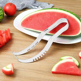 Maxbell Maxbell Watermelon Cutter Easily Watermelon Fruit Divider for Kitchen Camping Indoor silver