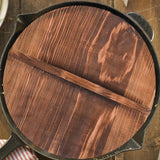 Maxbell Wooden Drop Lid Round Cookware Lid for Household Kitchen Camping Lodges Pots 36cm