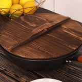 Maxbell Wooden Drop Lid Round Cookware Lid for Household Kitchen Camping Lodges Pots 36cm