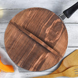 Maxbell Wooden Drop Lid Round Cookware Lid for Household Kitchen Camping Lodges Pots 36cm