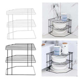 Maxbell Maxbell Kitchen Storage Rack 3 Layer Fruit Holder Spice Organizer Shelf for Bathroom white