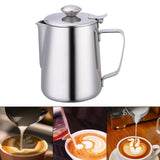 Maxbell Milk Frothing Pitcher Pouring Jug Coffee Milk Frothing Jug for Home Bar Shop 350ml