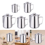 Maxbell Milk Frothing Pitcher Pouring Jug Coffee Milk Frothing Jug for Home Bar Shop 350ml
