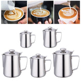 Maxbell Milk Frothing Pitcher Pouring Jug Coffee Milk Frothing Jug for Home Bar Shop 350ml
