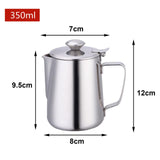 Maxbell Milk Frothing Pitcher Pouring Jug Coffee Milk Frothing Jug for Home Bar Shop 350ml