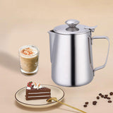 Maxbell Milk Frothing Pitcher Pouring Jug Coffee Milk Frothing Jug for Home Bar Shop 350ml