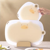 Maxbell Maxbell Cartoon Cutting Board Creative Anti Slip Particles Surface with Hanging Hole white large