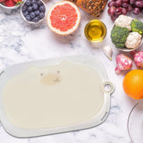 Maxbell Maxbell Cartoon Cutting Board Creative Anti Slip Particles Surface with Hanging Hole white large