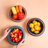 Maxbell Maxbell Vegetable Washing Basin Sturdy Fruit Washing Bowl for Salads Wash Rice Fruit Black