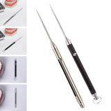 Telescopic Toothpick Reusable Oral Cleaning for Traveling Hiking Backpacking Silver