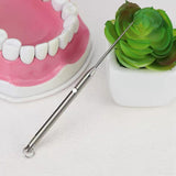 Telescopic Toothpick Reusable Oral Cleaning for Traveling Hiking Backpacking Silver