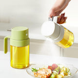 Maxbell Maxbell 200ml Oil Dispenser Oil Sprayer Transparent Glass for Air Fryer Multipurpose Green