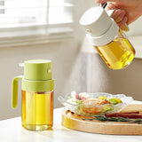 Maxbell Maxbell 200ml Oil Dispenser Oil Sprayer Transparent Glass for Air Fryer Multipurpose Green