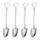 Maxbell Maxbell 4x Shovel Shape Spoons Multipurpose Serving Spoon for Restaurant Home Picnic Silver Pointed