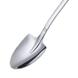 Maxbell Maxbell 4x Shovel Shape Spoons Multipurpose Serving Spoon for Restaurant Home Picnic Silver Pointed