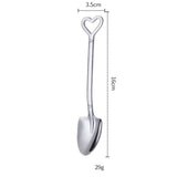 Maxbell Maxbell 4x Shovel Shape Spoons Multipurpose Serving Spoon for Restaurant Home Picnic Silver Pointed