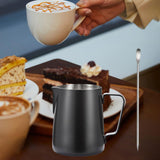 Maxbell Espresso Latte Art Cup 350ml Smooth Surface Milk Frothing Pitcher Jug Coffee Black