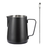 Maxbell Espresso Latte Art Cup 350ml Smooth Surface Milk Frothing Pitcher Jug Coffee Black
