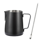 Maxbell Espresso Latte Art Cup 350ml Smooth Surface Milk Frothing Pitcher Jug Coffee Black