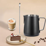 Maxbell Espresso Latte Art Cup 350ml Smooth Surface Milk Frothing Pitcher Jug Coffee Black