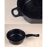 Maxbell 3x Pots and Pans Set Sturdy Kitchen Cookware Set for Restaurant Kitchen Home Black