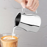 Maxbell Latte Art Pitcher Craft 500ml Milk Frother Cup for Hot Coffee Polish argent