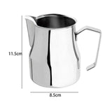 Maxbell Latte Art Pitcher Craft 500ml Milk Frother Cup for Hot Coffee Polish argent