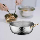 Maxbell Korea Ramen Pot Stockpot Household Seafood Pot for Restaurant Camping Picnic Silver 20cm
