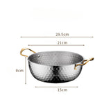 Maxbell Korea Ramen Pot Stockpot Household Seafood Pot for Restaurant Camping Picnic Silver 20cm