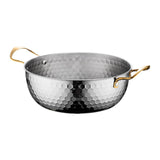 Maxbell Korea Ramen Pot Stockpot Household Seafood Pot for Restaurant Camping Picnic Silver 20cm