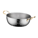 Maxbell Korea Ramen Pot Stockpot Household Seafood Pot for Restaurant Camping Picnic Silver 20cm