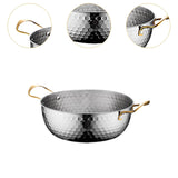 Maxbell Korea Ramen Pot Stockpot Household Seafood Pot for Restaurant Camping Picnic Silver 20cm