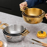 Maxbell Korea Ramen Pot Stockpot Household Seafood Pot for Restaurant Camping Picnic Silver 20cm