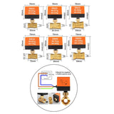 Maxbell 2 Way 3 Wire Brass Motorized Ball Valve Electrical Valve for Air Conditioner DN15