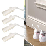 Maxbell 4x Shoe Horn Shoe Spoon Shoe Dressing Aid Boot Horn for Elderly Trainers Men white